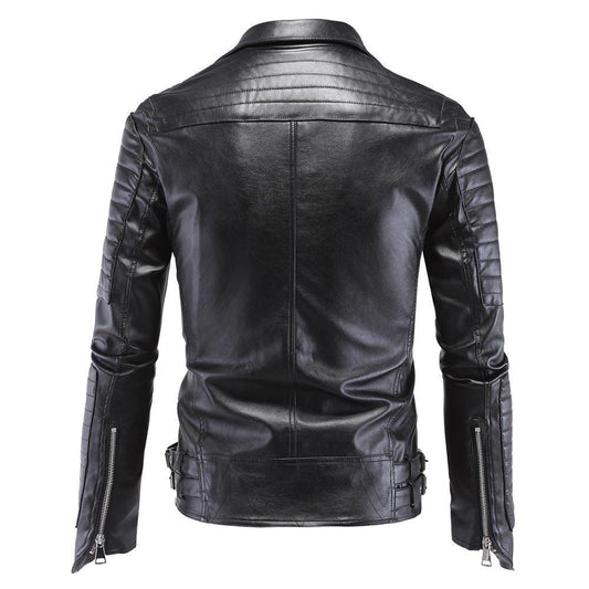 Chaqueta de Cuero Negro Absoluto