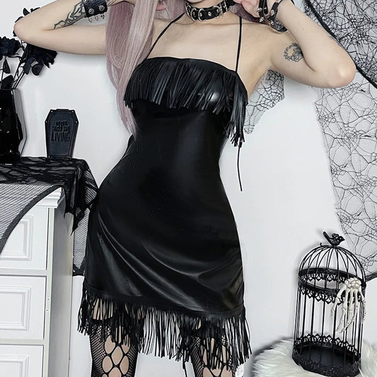 Vestido Gótico Leather Valeria