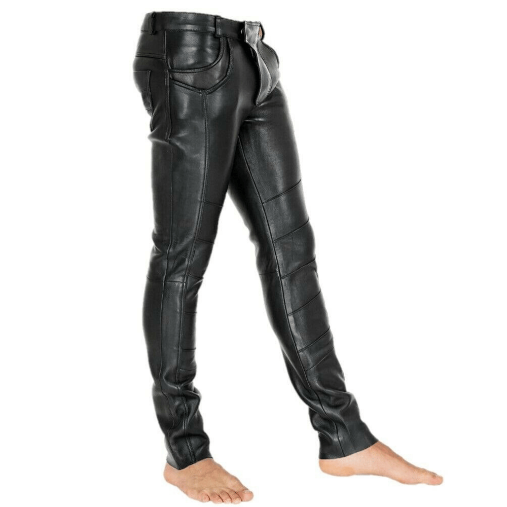 Pantalones de Cuero Hombre