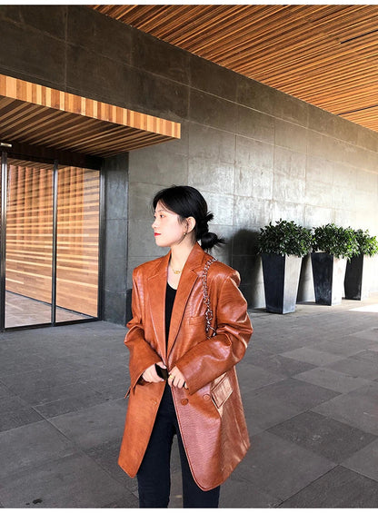 Blazer Gótico Amparo Oversized Crocodile