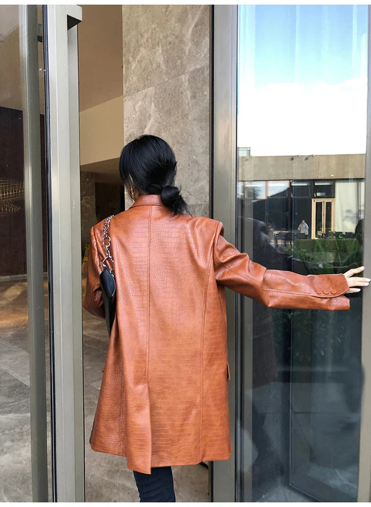 Blazer Gótico Amparo Oversized Crocodile