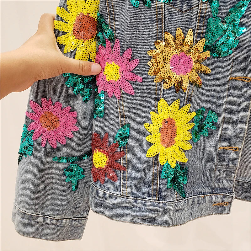 Chaqueta Gótica Sequins Sunflower