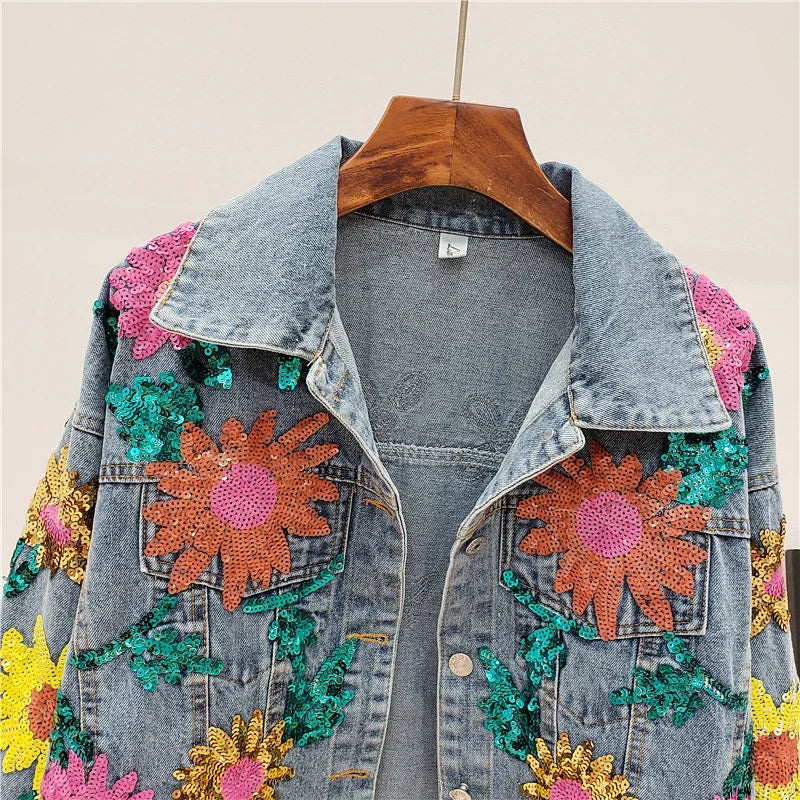 Chaqueta Gótica Sequins Sunflower