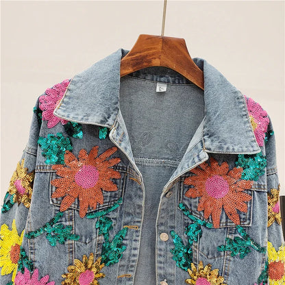 Chaqueta Gótica Sequins Sunflower