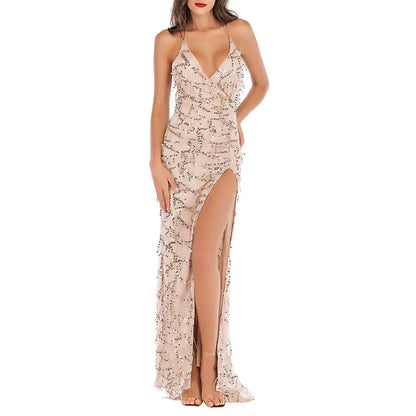 Vestido Gótico Sequined Irregular