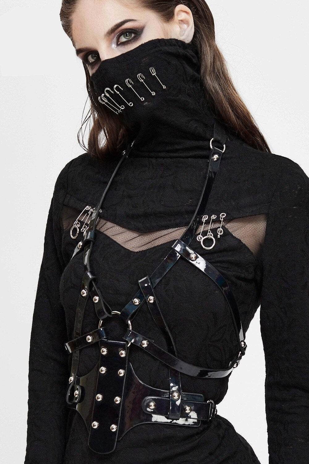 Deluxe Patent Harness Cinturón de Medianoche