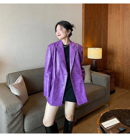 Blazer Gótico Amparo Oversized Crocodile