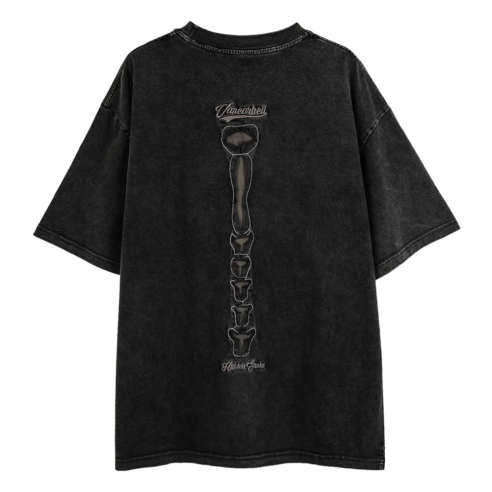 Camiseta Casual Negra del Vacío