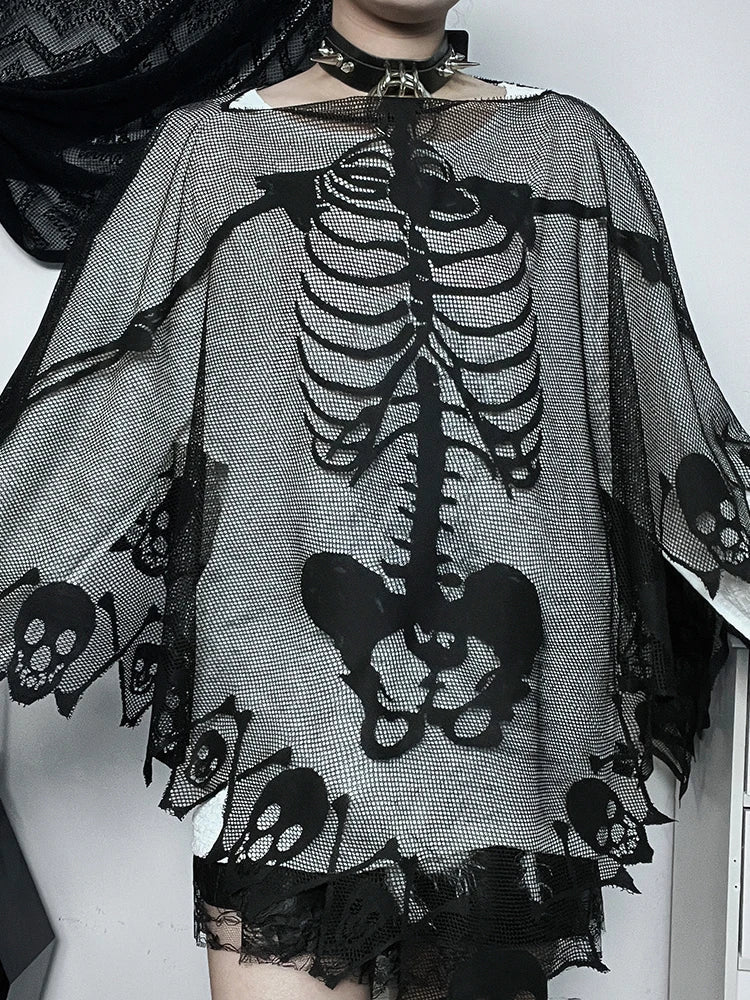 Gótico Skull Cape