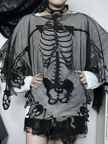 Gótico Skull Cape
