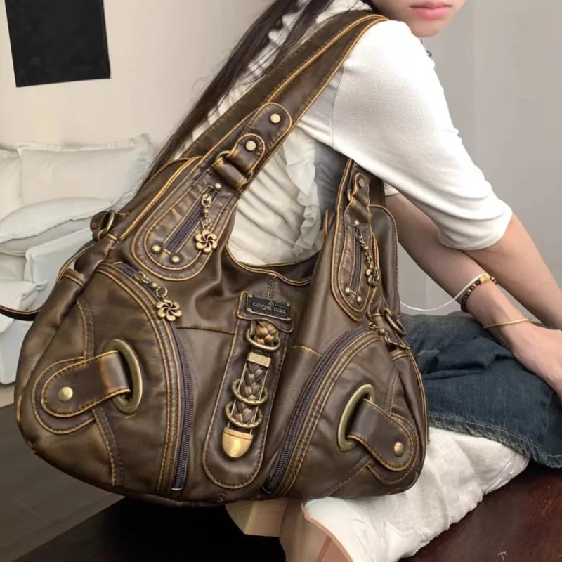 de Mujer Vintage Cuero Bolso