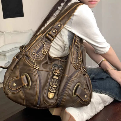 de Mujer Vintage Cuero Bolso