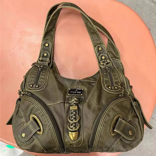 de Mujer Vintage Cuero Bolso