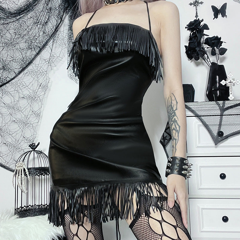 Vestido Gótico Leather Valeria