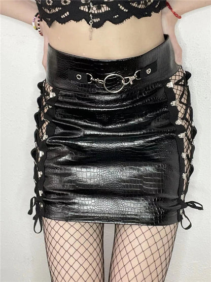 Falda Gótica Nerina de Medianoche