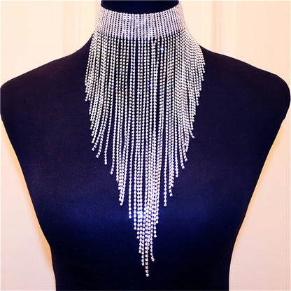 Collar Tassel Rhinestone