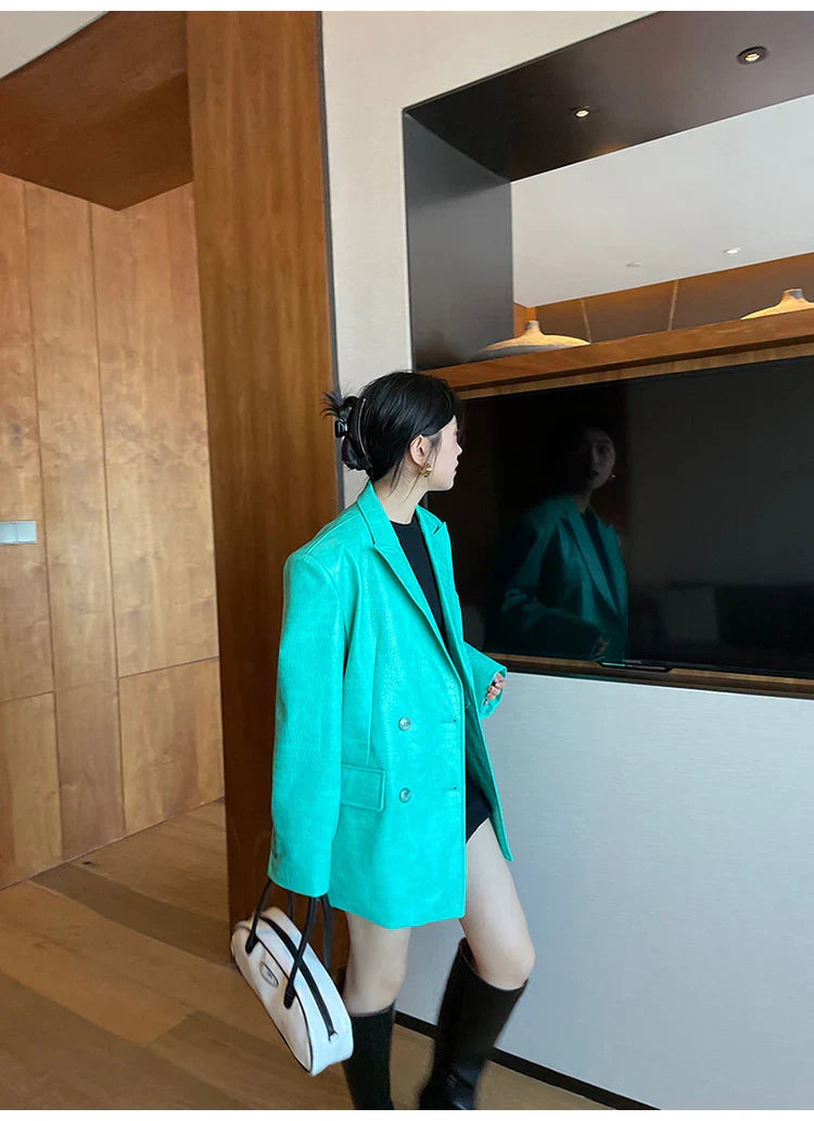 Blazer Gótico Amparo Oversized Crocodile