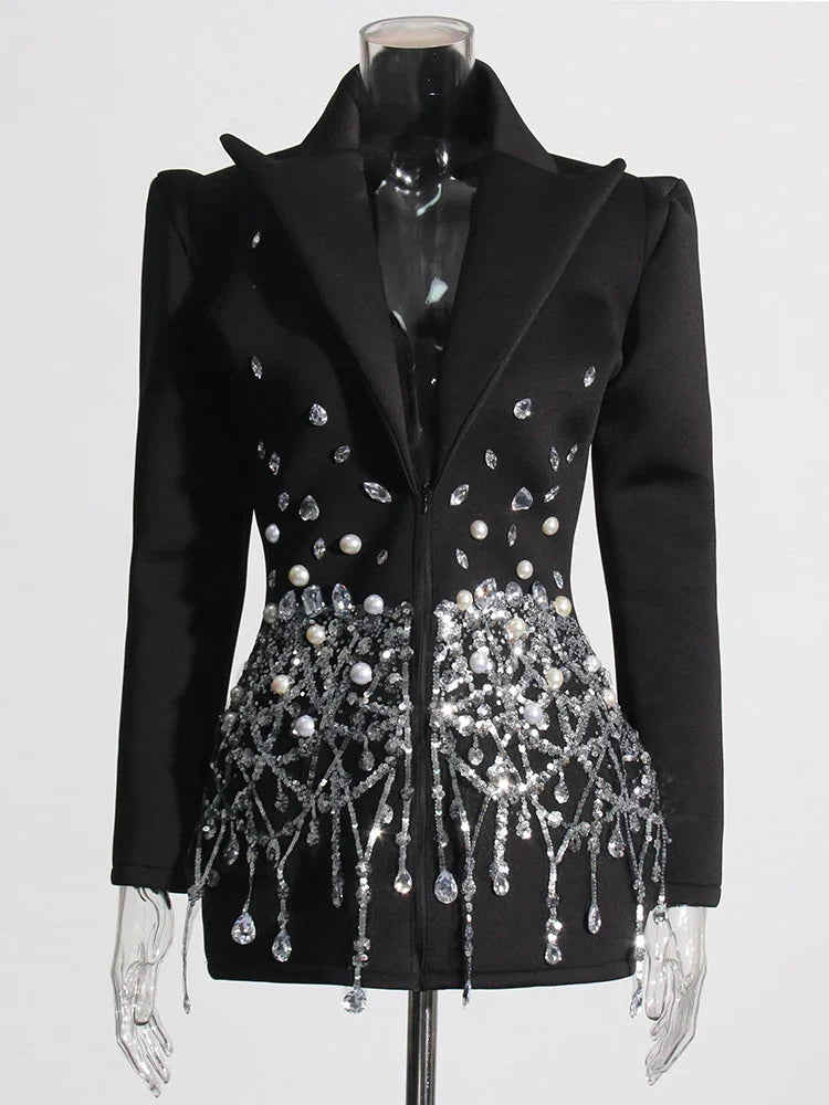 Blazer Gótico Spliced Diamonds Dress
