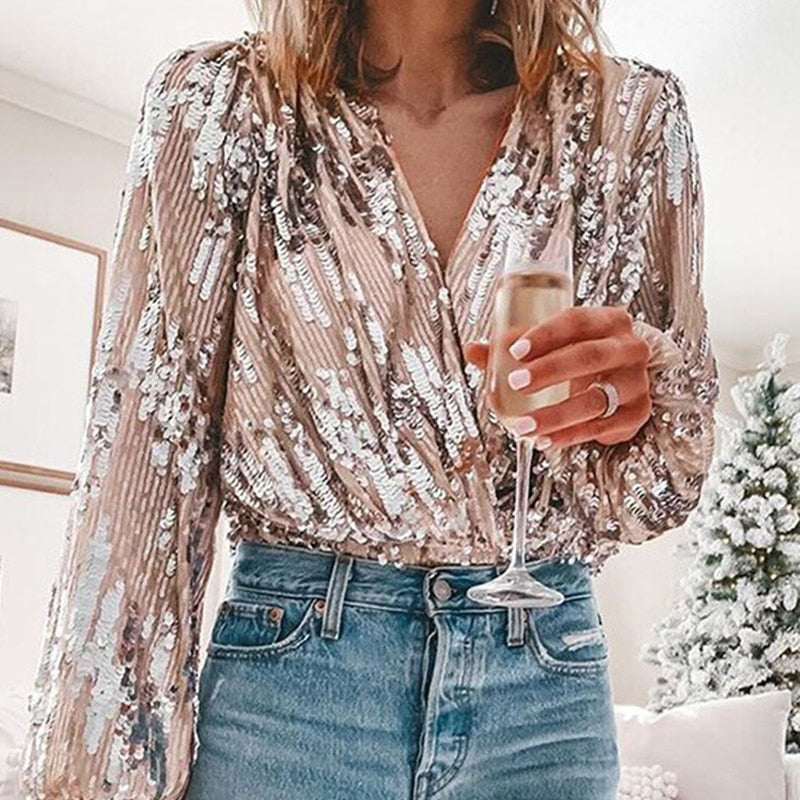 Blusa Gótica Sequins
