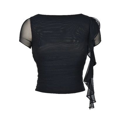 Vestido Gótico Ruffle Two-Piece Set