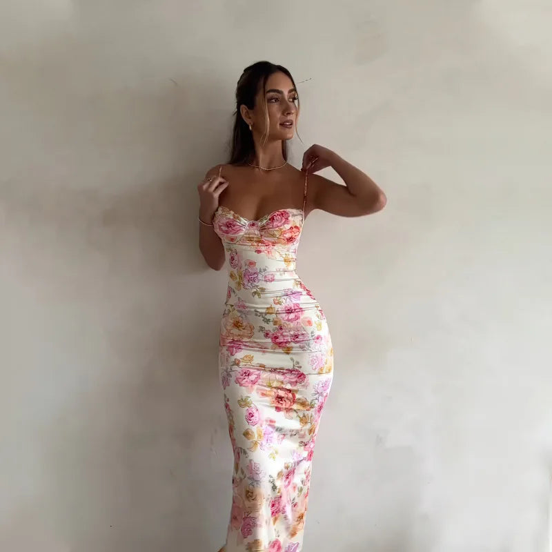 Vestido Gótico Floral Sleeveless