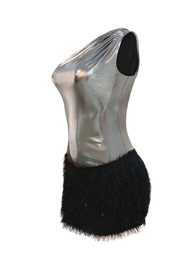 Vestido Gótico One Shoulder Mini