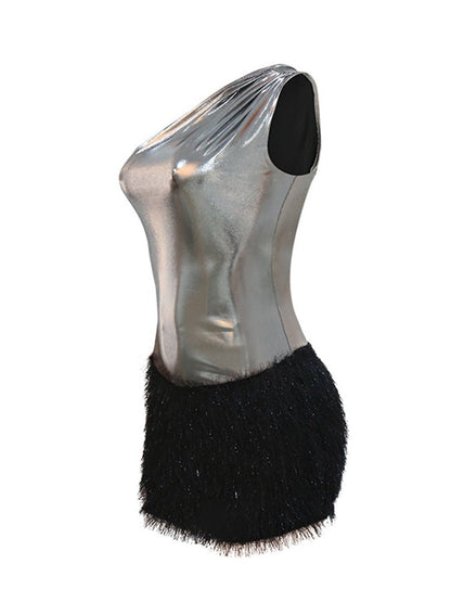 Vestido Gótico One Shoulder Mini