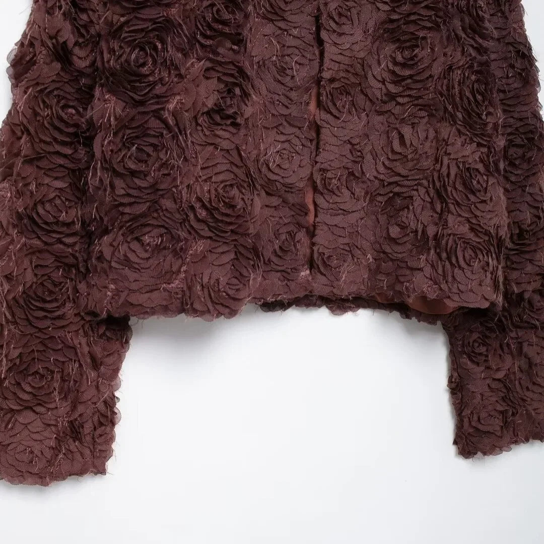 Chaqueta Gótica Textured O-Neck