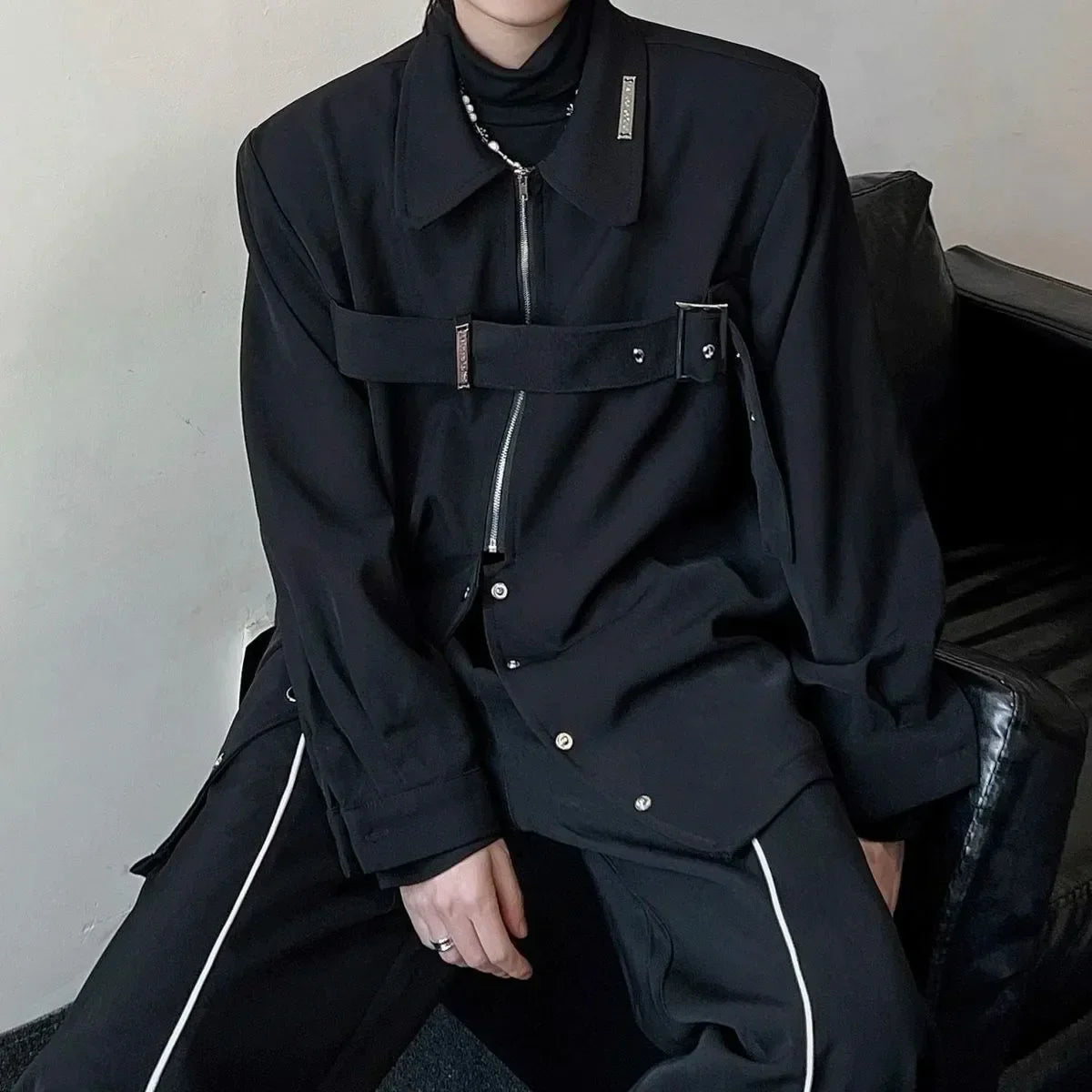 Chaqueta Masculina Corte Relajado Nocturno