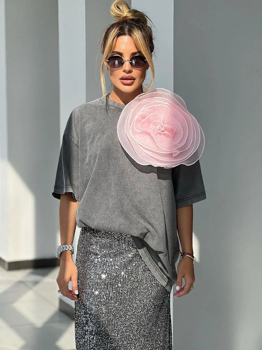 Camiseta Gótica Flower