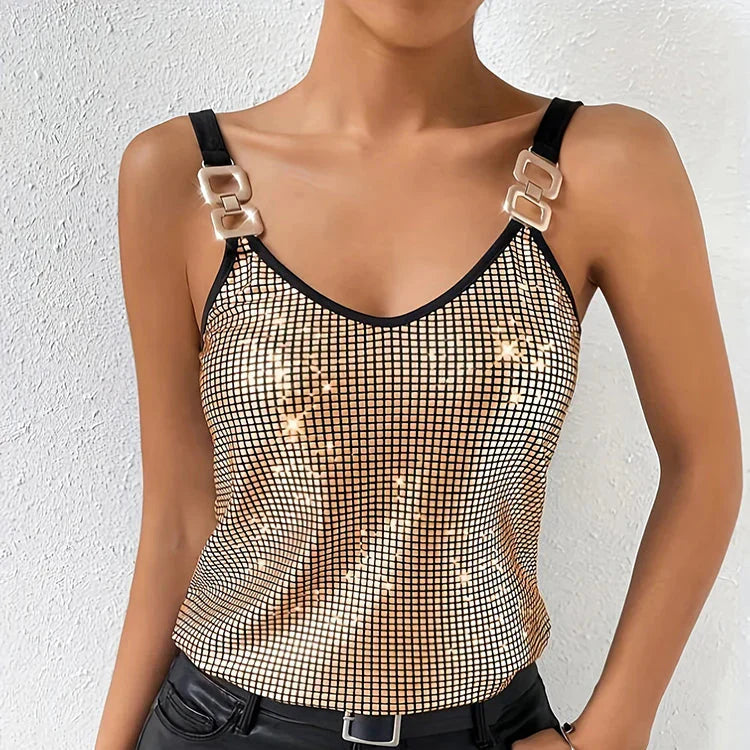 Top Gótico Sequined Tank