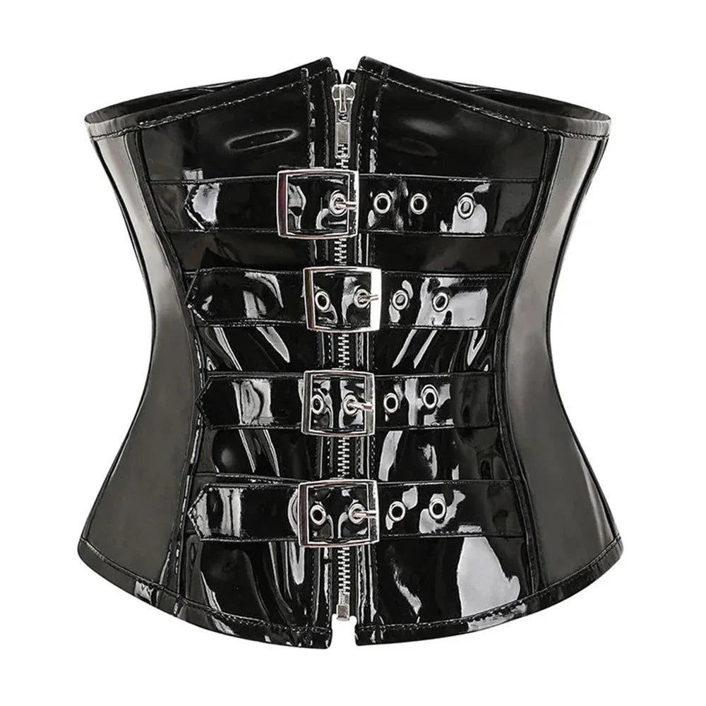 Top Gótico PU Leather Corset