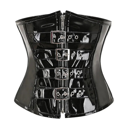 Top Gótico PU Leather Corset