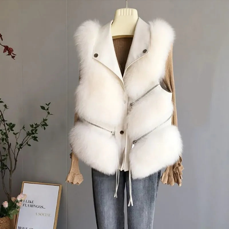 Chaqueta Gótica Fluffy Fur Vest