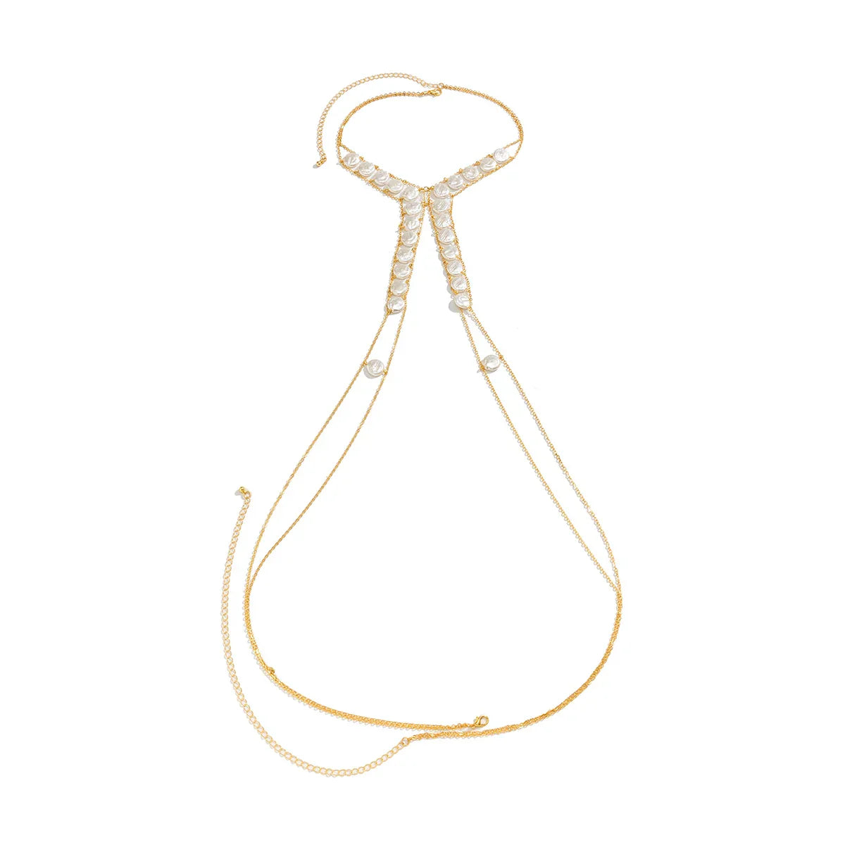 Collar Pearl Cross Chest