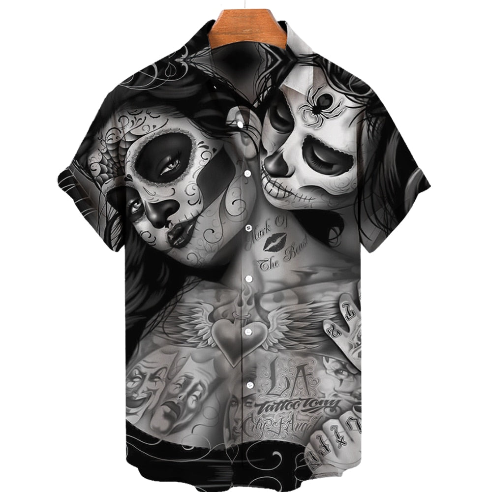 Camiseta Gótica Calavera Profana
