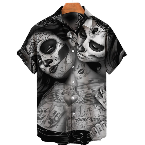 Camiseta Gótica Calavera Profana