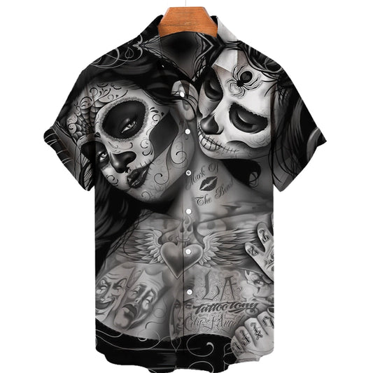 Camiseta Gótica Calavera Profana