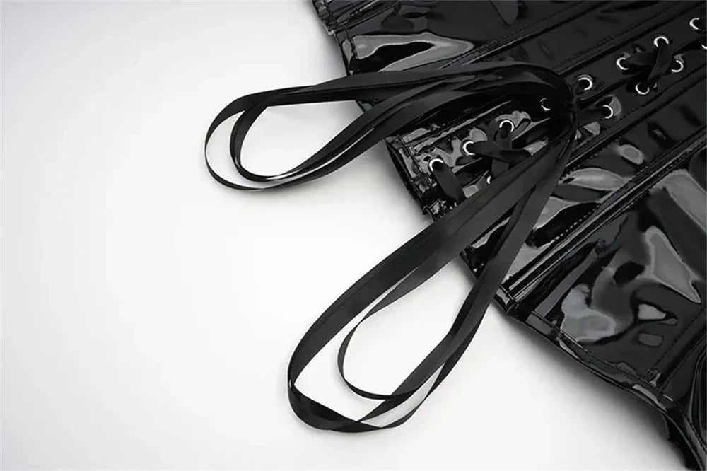 Top Gótico PU Leather Corset