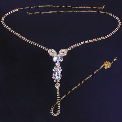 Cadena Butterfly Rhinestone Belly