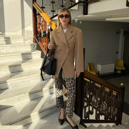 Blazer Gótico Casual Brown Lapel