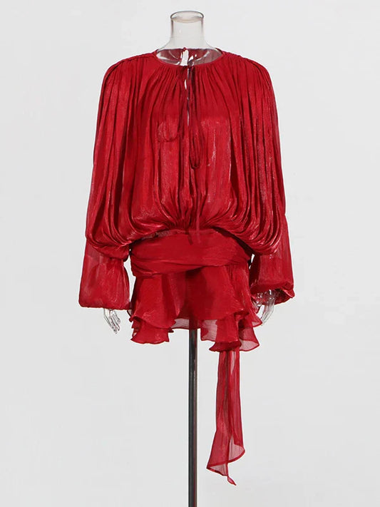 Vestido Gótico Solid Blouse Mini