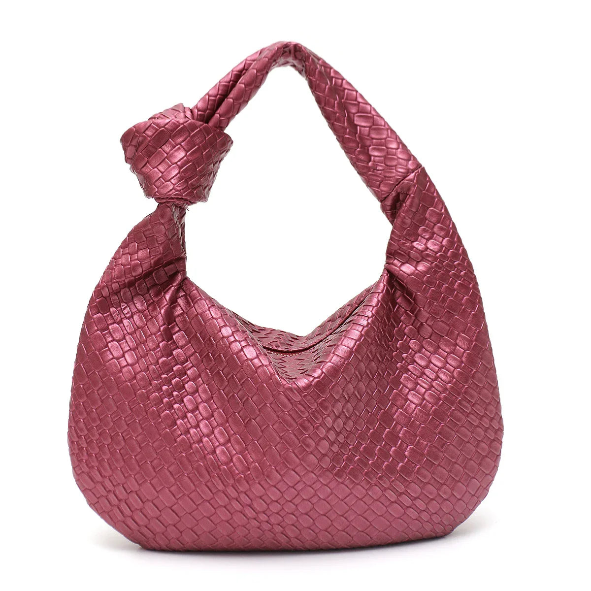 Woven Vegan Cuero Bolso
