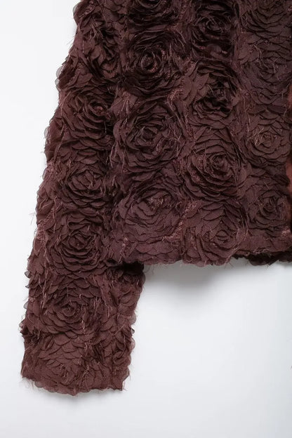 Chaqueta Gótica Textured O-Neck