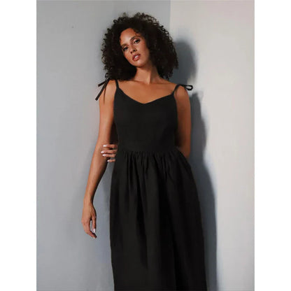 Vestido Gótico Backless Cotton