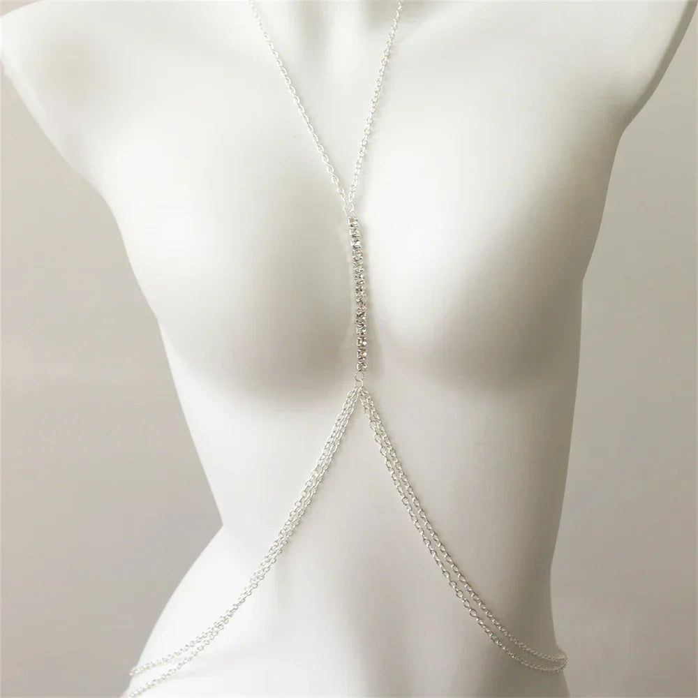 Collar Rhinestone Chest