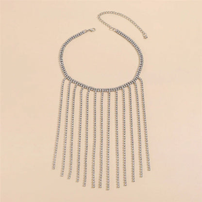 Gargantilla Rhinestone Long Tassel