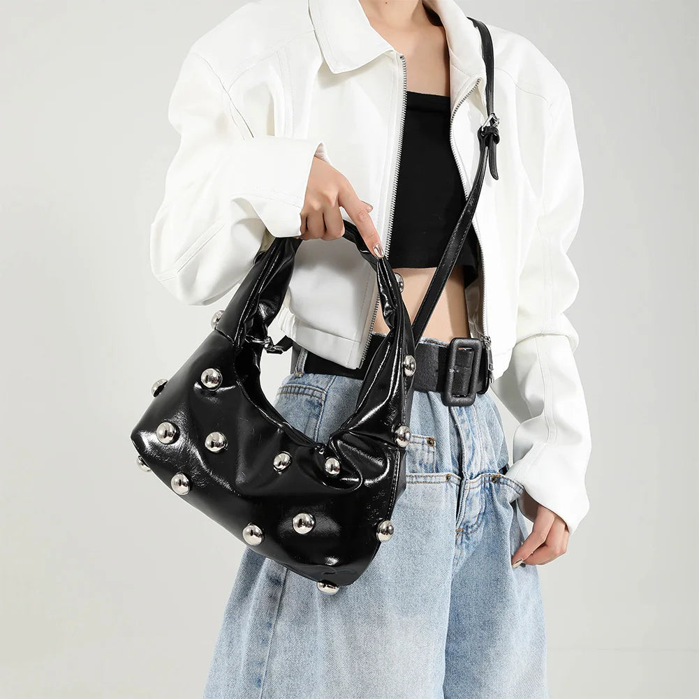 Women's Rivet Shoulder Bolso