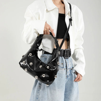 Women's Rivet Shoulder Bolso