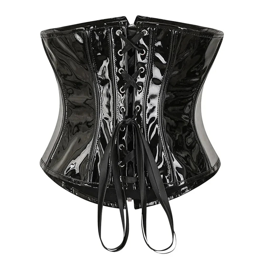 Top Gótico PU Leather Corset